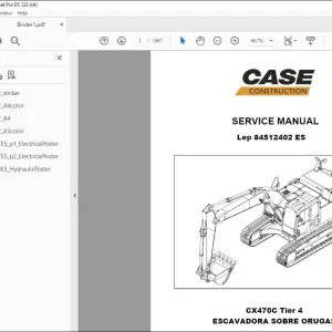 Case CX470C Tier 4 Excavadora sobre orugas Service Manual 84512402 - PDF DOWNLOAD
