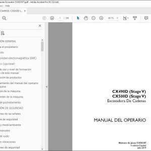 Case CX490D (Stage V) CX500D (Stage V) Excavadora De Cadenas Manual del Operario 51650187 - PDF DOWNLOAD