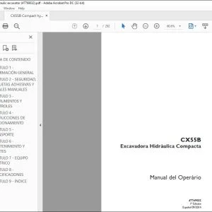 Case CX55B Excavadora Hidráulica Compacta Manual del Operario 47769032 - PDF DOWNLOAD