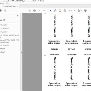 Case CX700B Excavadora sobre orugas Service Manual 84124943B - PDF DOWNLOAD