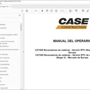 Case CX750D Excavadoras Manual del Operario 51666425 - PDF DOWNLOAD
