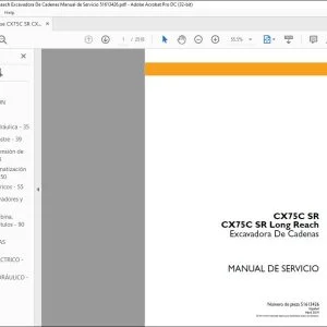 Case CX75C SR CX75C SR Long Reach Excavadora De Cadenas Manual de Servicio 51613426 - PDF DOWNLOAD