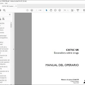 Case CX75C SR Excavadora sobre oruga Manual del Operario 51464199 - PDF DOWNLOAD