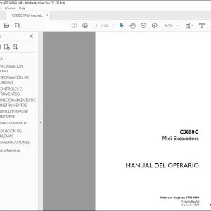 Case CX80C Midi Excavadora Manual del Operario 47914694 - PDF DOWNLOAD