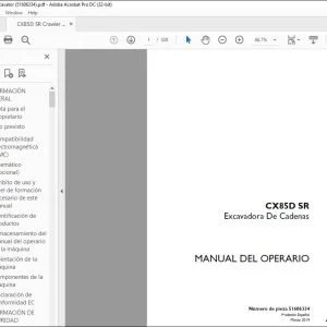 Case CX85D SR Excavadora De Cadenas Manual del Operario 51606334 - PDF DOWNLOAD