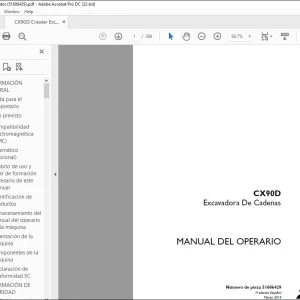 Case CX90D Excavadora De Cadenas Manual del Operario 51606429 - PDF DOWNLOAD