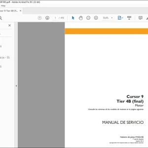 Case Cursor 9 Tier 4B (final) Motor Manual de Servicio 47606180 - PDF DOWNLOAD