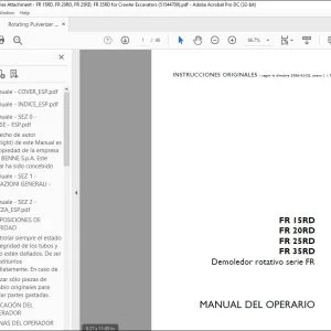 Case FR 15RD FR 20RD FR 25RD FR 35RD Demoledor rotativo serie FR Manual del Operario 51544709 - PDF DOWNLOAD