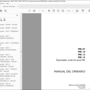 Case MK 07 MK 10 MK 13 MK 15 Demoledor multi kit serie MK Manual del Operario 51544740 PDF File Download