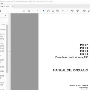 Case MK 07 MK 10 MK 13 MK 15 Demoledor multi kit serie MK Manual del Operario 51544740 - PDF DOWNLOAD