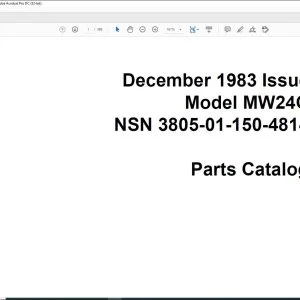 Case MW24C NSN 3805-01-150-4814 Parts Catalog Manual 8-2160 - PDF DOWNLOAD