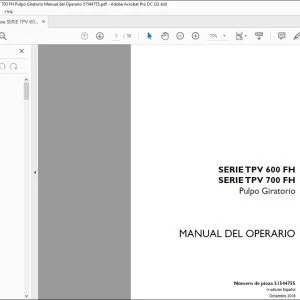 Case SERIE TPV 600 FH SERIE TPV 700 FH Pulpo Giratorio Manual del Operario 51544755 - PDF DOWNLOAD