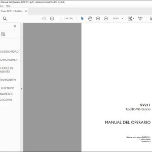 Case SV211 Rodillo Vibratorio Manual del Operario 84581911 - PDF DOWNLOAD