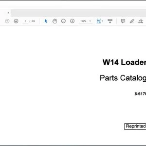 Case W14 Loader Parts Catalog Manual 8-6170 - PDF DOWNLOAD