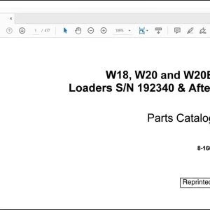 Case W18 W20 & W20B Loaders Parts Catalog Manual 8-1600 - PDF DOWNLOAD