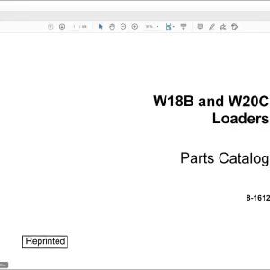 Case W18B & W20C Loaders Parts Catalog Manual 8-1612 - PDF DOWNLOAD