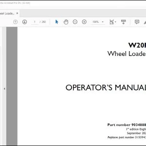 Case W20F Wheel Loader Operator's Manual 90348888 - PDF DOWNLOAD