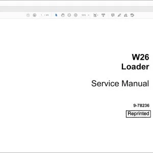 Case W26 Loader Service Manual 9-78236 - PDF DOWNLOAD