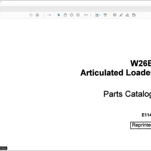 Case W26B Articulated Loader Parts Catalog Manual E1143 - PDF DOWNLOAD