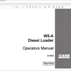 Case W5-A Diesel Loader Operators Manual 9-1012 - PDF DOWNLOAD