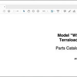 Case W5 Terraload'r Parts Catalog Manual A1029 - PDF DOWNLOAD