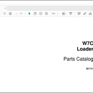 Case W7C Loader Parts Catalog Manual A1114 - PDF DOWNLOAD