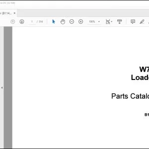 Case W7E Loader Parts Catalog Manual B1142 - PDF DOWNLOAD
