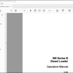 Case W8 Series B Diesel Loader Operators Manual 9-1501 - PDF DOWNLOAD