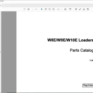 Case W8E W9E W10E Loaders Parts Catalog Manual 1141 - PDF DOWNLOAD