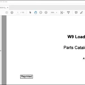 Case W9 Loader Parts Catalog Manual A1011 - PDF DOWNLOAD