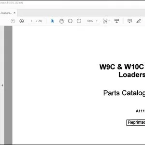 Case W9C & W10C Loaders Parts Catalog Manual A1119 - PDF DOWNLOAD