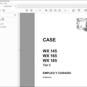 Case WX145 WX165 y WX185 Tier 3 Excavadoras hidráulicas sobre neumaticos Manual del operador 87590054 - PDF DOWNLOAD