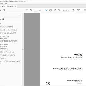 Case WX148 Excavadora con ruedas Manual Del Operario 47485158 - PDF DOWNLOAD