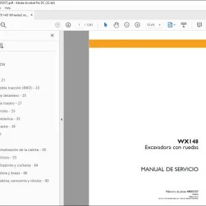 Case WX148 Excavadora con ruedas Manual de Servicio 48005357 - PDF DOWNLOAD
