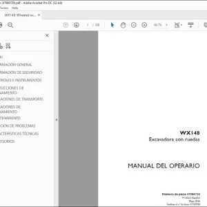 Case WX148 Excavadora con ruedas Manual del operario 47986720 - PDF DOWNLOAD