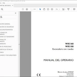Case WX168 WX188 Excavadora con ruedas Manual Del Operario 47476367 - PDF DOWNLOAD