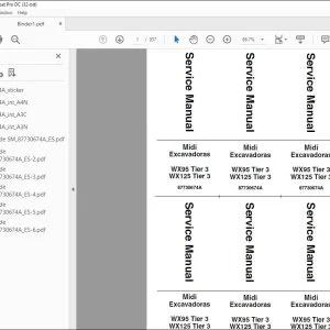 Case WX95 Tier 3 WX125 Tier 3 Midi Excavadoras Service Manual 87730674A - PDF DOWNLOAD