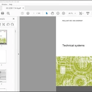 Claas Balers ROLLANT 455  454 UNIWRAP Technical systems Manual - PDF DOWNLOAD