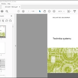Claas Balers ROLLANT 455  454 UNIWRAP Technika systemu Manual - PDF DOWNLOAD  (Polish)