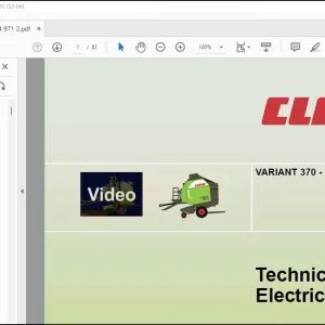 Claas Balers Variant 370 - 350 Electric Technical Systems Manual -  PDF DOWNLOAD