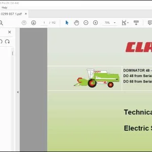 Claas Combine DOMINATOR 48 - 68 Electric Technical Systems Manual - PDF DOWNLOAD