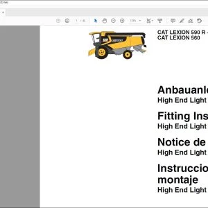 Claas Combines CAT LEXION 590 R – 560 R 560 High End Light Package Fitting Instruction Manual_DE_EN_RU_ES - PDF DOWNLOAD