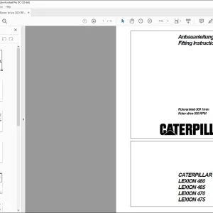 Claas Combines CAT Lexion 480 485 470 475 Rotor drive 300 RPM Fitting Instruction Manual_DE_EN - PDF DOWNLOAD