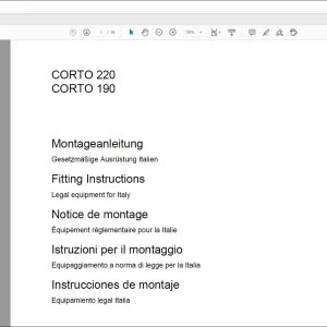 Claas Mowers CORTO 220  CORTO 190 Legal equipment for Italy Fitting Instruction Manual_DE_EN_FR_ES_IT_RU - PDF DOWNLOAD
