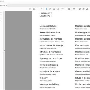 Claas Swathers LINER 450 T 370 T Machine shipment in a box Assembly Instruction_FR_DE_EN_RU_IT_ES - PDF DOWNLOAD