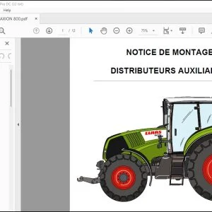 Claas TRACTEUR AXION 800 GPS PILOT FLEX NOTICE DE MONTAGE Manual - PDF DOWNLOAD (French)