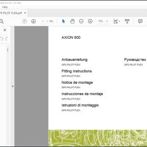 Claas Tractor AXION 800 GPS PILOT FLEX Fitting Instructions Manual_DE_EN_FR_ES_IT_RU -  PDF DOWNLOAD