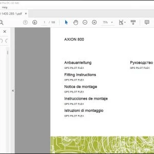Claas Tractor AXION 800 GPS PILOT FLEX Fitting Instructions Manual_DE_EN_FR_ES_IT_RU -  PDF DOWNLOAD