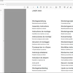 Class Swathers LINER 3600 Machine shipment on wheels Assembly Instruction_FR_DE_EN_RU_IT_ES - PDF DOWNLOAD