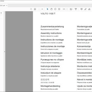 Class Swathers VOLTO 1100 T Machine shipment on a pallet Assembly Instruction_FR_DE_EN_RU_IT_ES - PDF DOWNLOAD